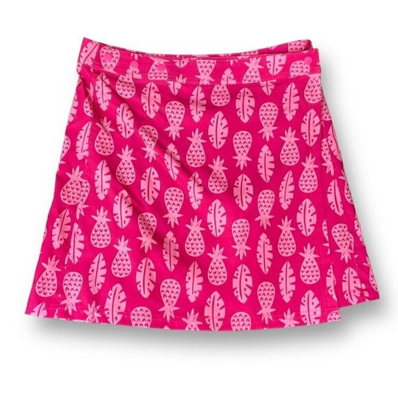 Charlie Paige Womens Beach Skirt Sz S Pink Pineapple Print Wrap Swim Cover Up - Picture 1 of 5